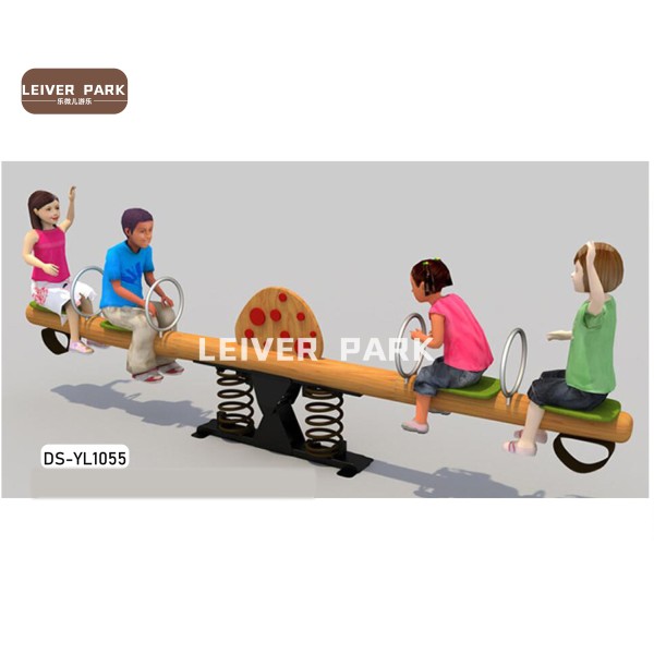 Outdoor Playground Equipment Supplier - Wooden Seesaw Balance Swing