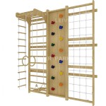 Wooden Gym Equipment Supplier - 9 in 1 Climbing Wall Kids