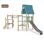 Outdoor Playground Equipment Supplier - Wooden Seesaw Balance Swing