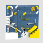 Ball Wall Factory - Hot Sale Macaron Color Ball Wall Puzzle