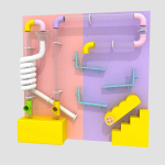 Ball Wall Factory - Hot Sale Macaron Color Ball Wall Puzzle