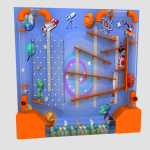 Playground Equipment Supplier - Small Indoor Ball Wall Puzzle Mechanical