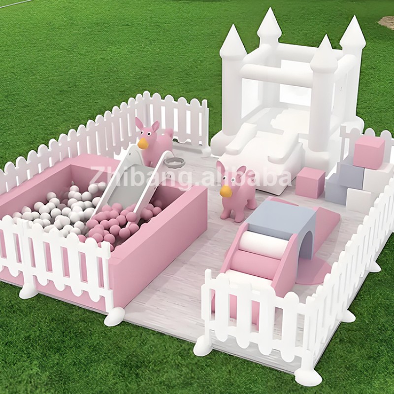 Soft Play Equipment Manufacturer - Outdoor Kids Pink Ball Pit Climber