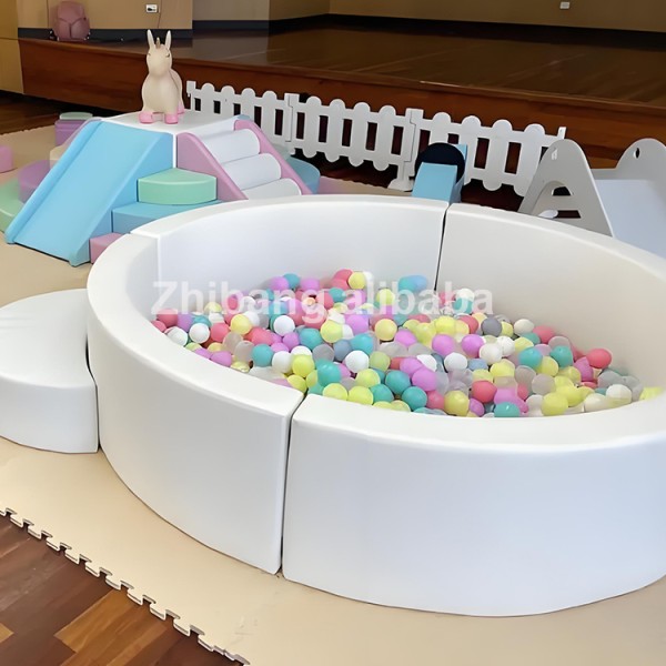 Outdoor Soft Play Equipment Factory - Pastel Ball Pit Climber Rental