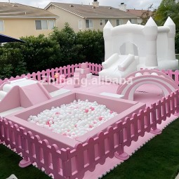 Indoor Soft Play Equipment Supplier - White Ball Pit Climber Set