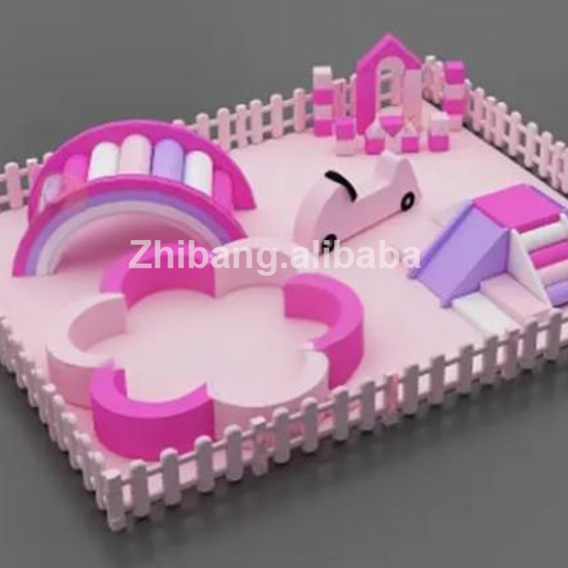 Indoor Soft Play Equipment Supplier - Elegant Pink Ball Pit Climber