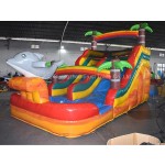 Water Slide Supplier - 18ft Inflatable Water Slide Adult Jumping