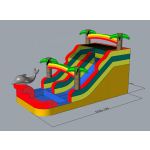 Water Slide Supplier - 18ft Inflatable Water Slide Adult Jumping