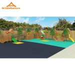 Outdoor Slide Manufacturer - Wooden Climbing Rock Frame Playground