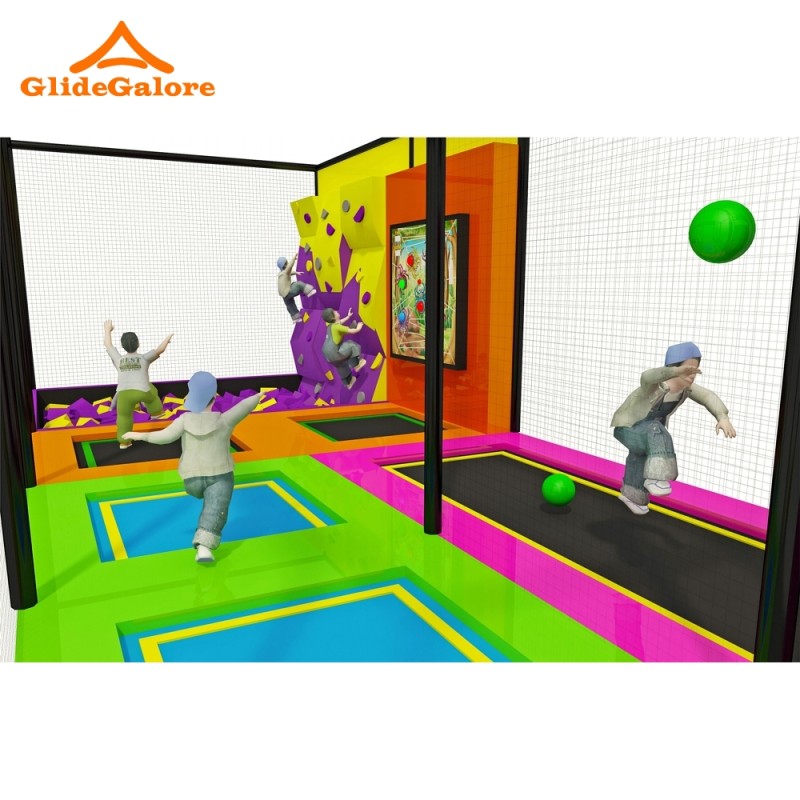 Basketball Trampoline Supplier - Trampoline with Shooting Basketball Pool