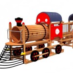 Playground Equipment Supplier - Wooden Train Themed Playground