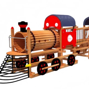Playground Equipment Supplier - Wooden Train Themed Playground