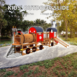 Playground Equipment Supplier - Wooden Train Themed Playground