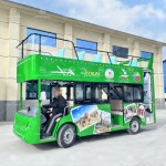 Tourist Vehicle Factory - 72V Electric Sightseeing Bus Double