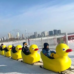 Snow Sled Manufacturer - Kids Yellow Duck PE Snow Sled 1