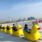 Outdoor Toy Supplier - 1 Person PE Duck Sled Cute Yellow