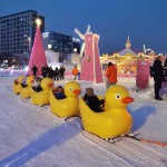 Snow Sled Manufacturer - Kids Yellow Duck PE Snow Sled 1