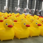Winter Equipment Supplier - PE Yellow Duck Snow Sled Single