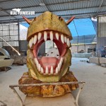 Fiberglass Dinosaur Manufacturer - T-Rex Head for Taking Photo