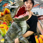 Animatronic Puppet Factory - Handmade Raptor Blue Baby Dinosaur