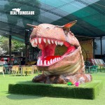 Fiberglass Dinosaur Manufacturer - T-Rex Head for Taking Photo