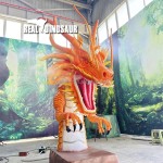 Animatronic Dragon Manufacturer - Life Size Animated Head Smoke Lights