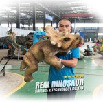 Animatronic Puppet Supplier - Hands Controlling Triceratops Puppet
