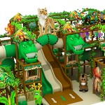 Indoor Playground Equipment Factory - Forest Theme Ball Pit Bounce House