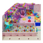 Indoor Play Equipment Factory - Candy Theme Ball Pit Slide Play