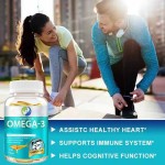 Ausreson OEM Fish Oil Vitamins Epa Dha Vegan Omega-3 6 9 Halal Supplements Bulk 500mg 1000mg Fish Oil omega 3 Softgels Capsules