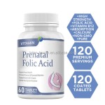 Ausreson Iron Folic Acid Tablet Pill Halal Food Grade Organic Supplement Vitamin B9 600mg Folic Acid Tablets for Pregnant Women