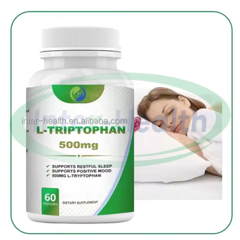 OEM Private Label 5-htp and L-tryptophan Melatonin Capsule Bulk Amino Acid Sleep Supplement Tryptophan L-tryptophan Capsules