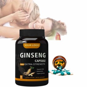 Ausreson Health Korean Red Panax Ginseng Extract Capsules Skin Care Energy Supplement Maca Panax Ginseng Capsules for Men