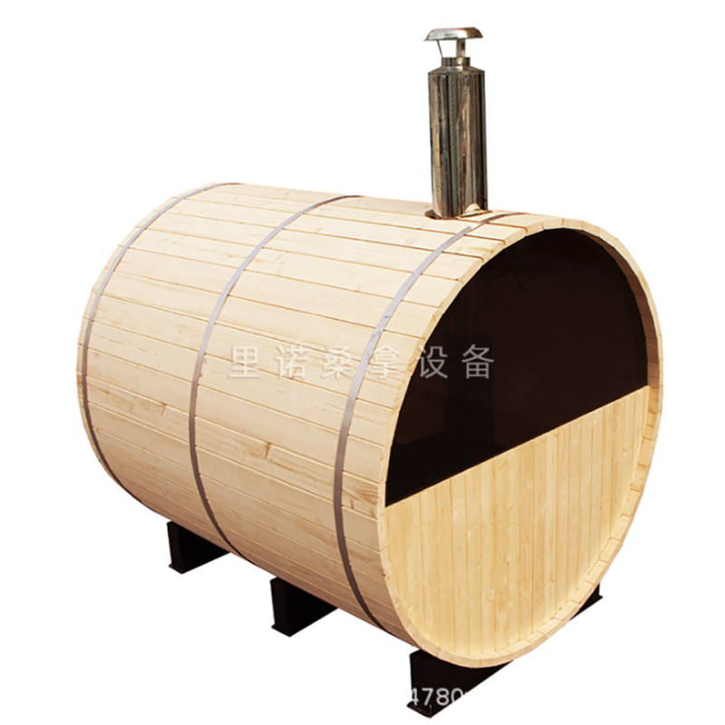 Outdoor Sauna Manufacturer - 4-Person Outdoor Wood Barrel Sauna
