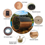 Barrel Sauna Room Supplier - High Quality Outdoor Traditional Barrel