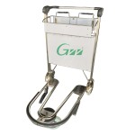 Airport Baggage Trolley Supplier - Stainless Steel 3-Wheel Hand Push