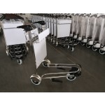 Airport Hand Cart Supplier - Stainless Steel 3-Wheel Passenger Luggage