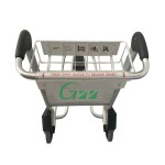 Airport Baggage Trolley Manufacturer - Aluminum Handbrake 3 Wheels Cart