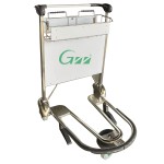 Airport Baggage Trolley Supplier - Stainless Steel 3-Wheel Hand Push
