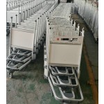 Airport Baggage Trolley Manufacturer - Aluminum Handbrake 3 Wheels Cart