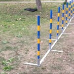 Dog Training Weave Pole Supplier - 180degree PVC Rotating Slalom