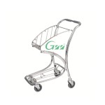 Airport Shopping Trolley Manufacturer - Four-Wheel Stainless Brake Design