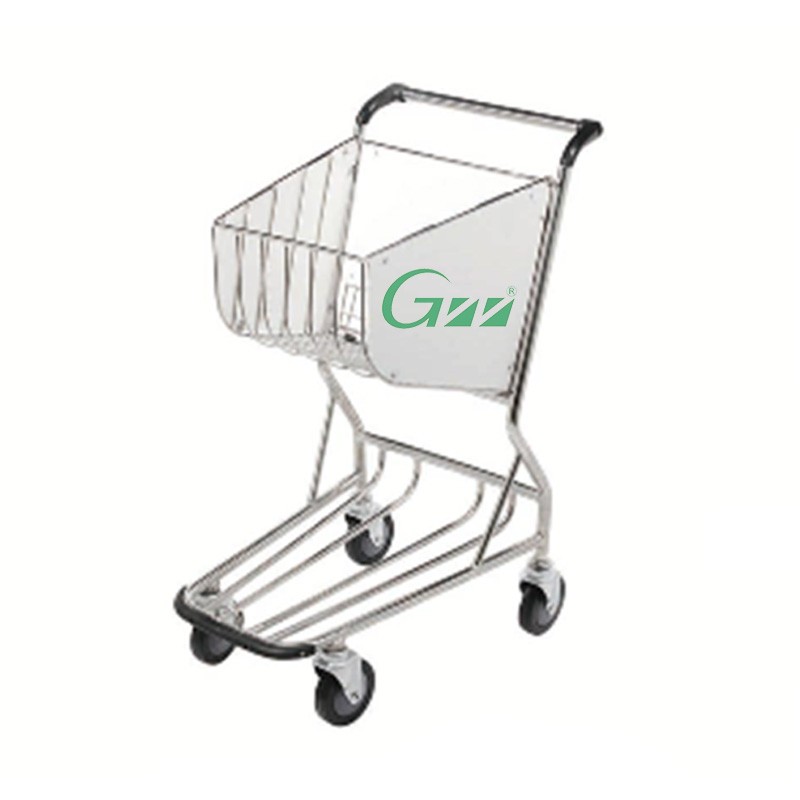 Airport Trolley Factory - Stainless Steel 4 Wheel Brake Luggage Cart