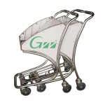 Airport Shopping Trolley Manufacturer - Four-Wheel Stainless Brake Design