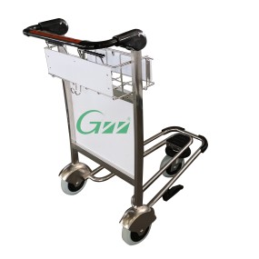 Airport Hand Cart Supplier - Stainless Steel 3-Wheel Passenger Luggage