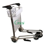 Airport Hand Cart Supplier - Stainless Steel 3-Wheel Passenger Luggage