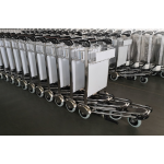 Airport Luggage Trolley Factory - Aluminum Alloy 3 Wheel Hand Braked