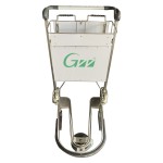 Airport Baggage Trolley Supplier - Stainless Steel 3-Wheel Hand Push
