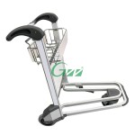Airport Luggage Trolley Factory - Aluminum Alloy 3 Wheel Hand Braked