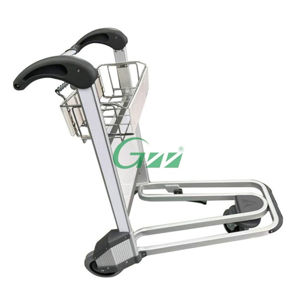 Airport Luggage Trolley Factory - Aluminum Alloy 3 Wheel Hand Braked